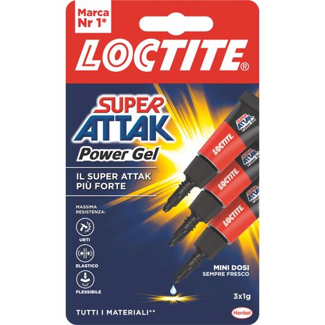 Henkel colla super attak power gel mini dosi 3x1 gr. (24 pezzi) - Henkel