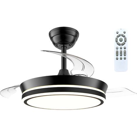Ventilador LED aspas retráctiles Night Eco S Negro 39W