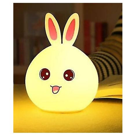 Led Enfants Veilleuse / Lampe de Chevet, Portable Usb Silicone Veilleuse, Pour Dormir, Veilleuse Avec Interrupteur Tactile, Convient aux Chambres de Bébé, (1/2)