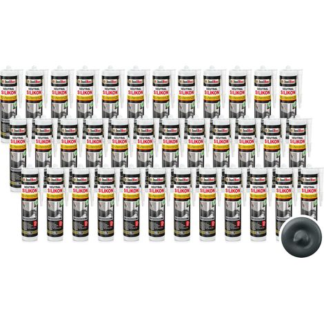 IsolBau Silicone Neutro Antracite Neutralsilikon 36 x 300ml (1/5)