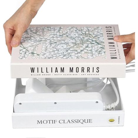 Organisateur de câbles nordique en forme de livre, fermeture magnétique, boîte de rangement décorative pour câbles, compatible avec les multiprises et les routeurs (1/5)