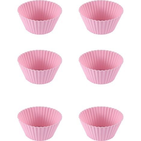 Lot de 6 moules à gâteaux (roses), moules à muffins, petits moules à gâteaux, caissettes en papier antiadhésives (1/5)
