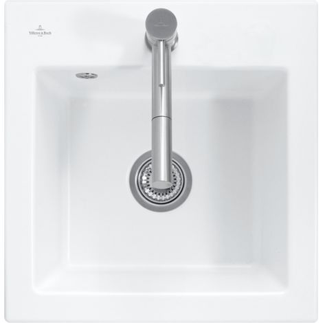 VB flächenbündige Spüle Subway 50 S flat 33150F 490x475mm Rechteck Pure Black (1/2)