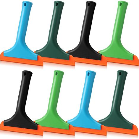 Lot de 8 raclettes souples en silicone pour pare-brise de voiture, avec manche antidérapant de 2,23 m (7,48 pieds). (1/5)