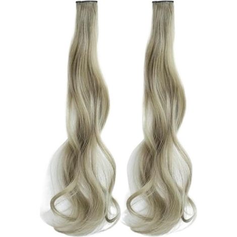 Chignon Cheveux Postiches Perruque De Cheveux Bouclés En Une Seule Pièce Avec Reflets Colorés Et Oreille Pendante, Simulation Longs For Femme, Extension Invisible(136) (1/2)