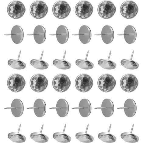 Healeved Lot de 50 clous décoratifs en acrylique cristal pour canapé, sans bavures et stables, la (1/5)