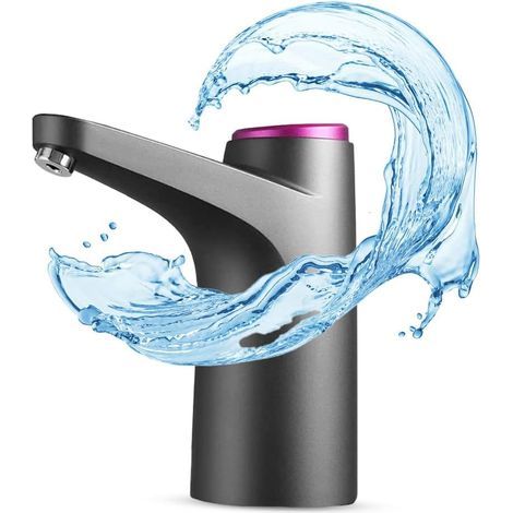Automatic bottled water dispenser - Electric pump - USB charger - Measured and continuous dispensing modes, Black (1/5)