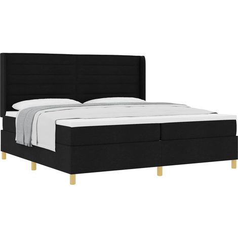 Maison Exclusive - Boxspringbett mit Matratze Schwarz 200 x 200 c