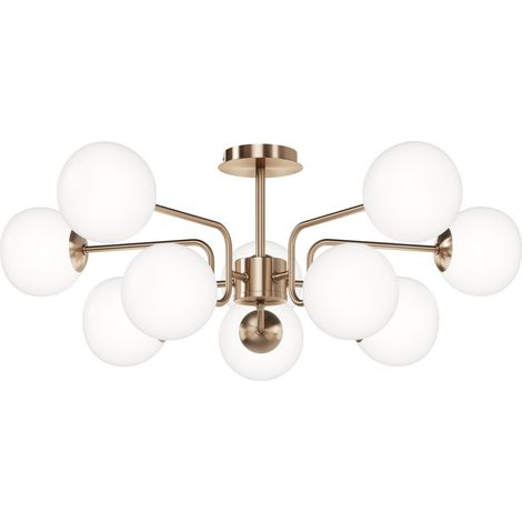 Maytoni Erich Plafoniera Moderna Globo a 10 Luci Ottone E14 (1/5)