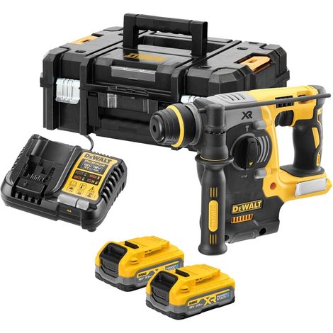 DEWALT Akku-Kombihammer DCH273S2T, 18V, 2x 3,5 Ah Powerstack und Ladegerät in TSTAK