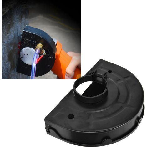 Meuleuse d'angle avec capot de protection sans angles morts, capot de protection pour remplissage d'eau de meuleuse d'angle, capot de protection anti-poussière avec passage d'eau et d'électricité. (1/5)