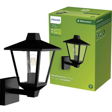 Philips LED Kinno 929004141301 Lampada da parete per esterno E27 Nero (1/5)