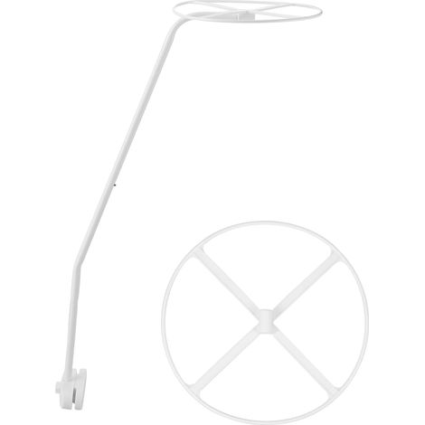 Support en acier blanc, robuste et sûr pour la moustiquaire de (1/5)