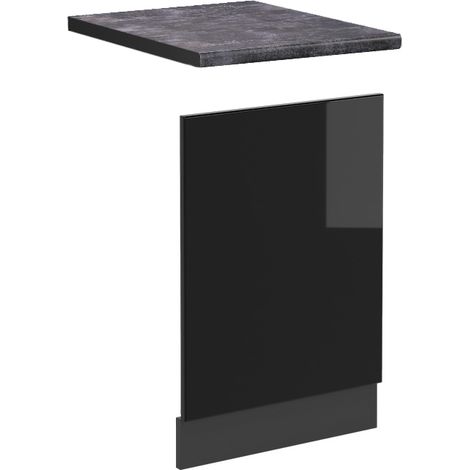 Façade R-Line, Noir Haute brillance, 45 cm , PT Anthracite, Vicco