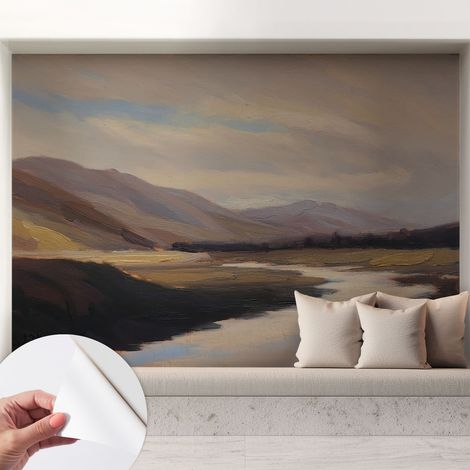 Selbstklebend Tapete - abwaschbar - Raumgestaltung Schlafzimmer Wohnzimmer Tapete Natürliche Ruhe 208x146 cm (1/5)