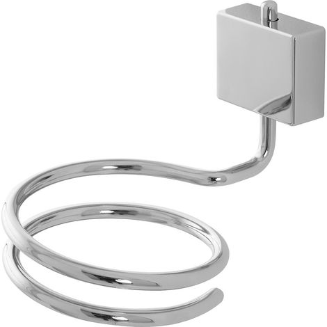 FERIDRAS Porta asciugacapelli in Acciaio Cromato da Parete Bagno 015111 (1/3)
