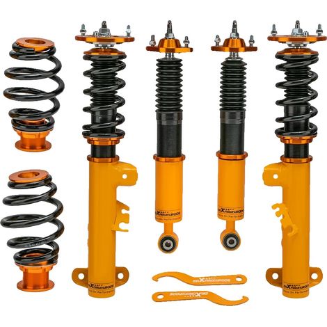 Suspensión coilover, altura regulable, amortiguadores no regulables, color dorado. (1/2)