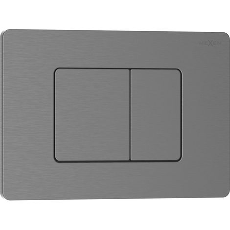 Mexen Tex 05 bouton de chasse d'eau en acier inoxydable, gun gray brossé - 6105-12 (1/2)