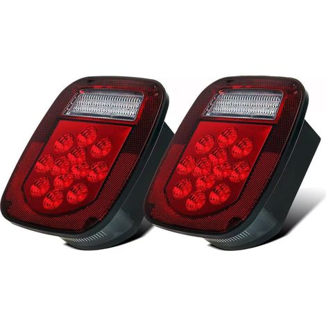 39" Square LED Trailer Tail Lights for Pickups and Wranglers (1/5)