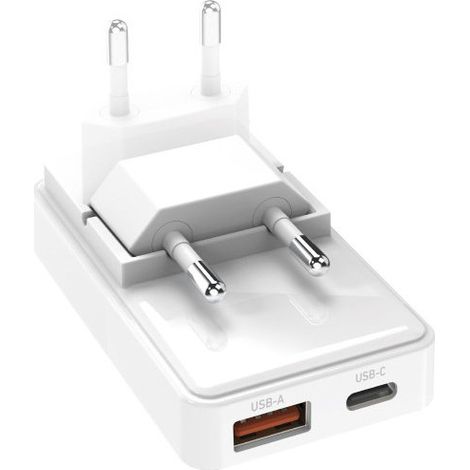 SBS TETRGANUSBTCFOLD65W Ladegerät für Mobilgeräte Universal Weiß AC Schnellladung Drinnen, Draußen