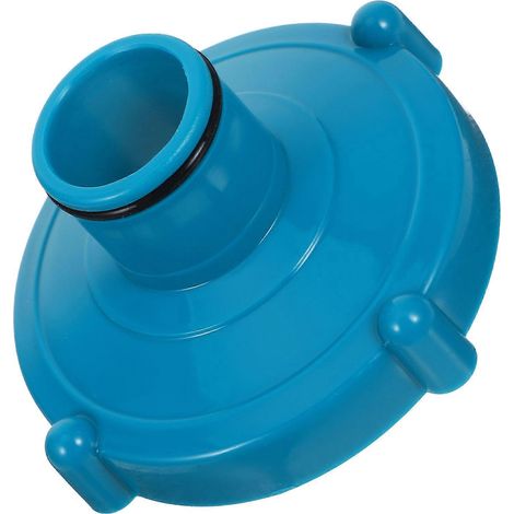 Adaptateur pour aspirateur de piscine/adaptateur pour tuyau de piscine, adapté aux piscines à fond plat, en matériau PP bleu. (1/5)