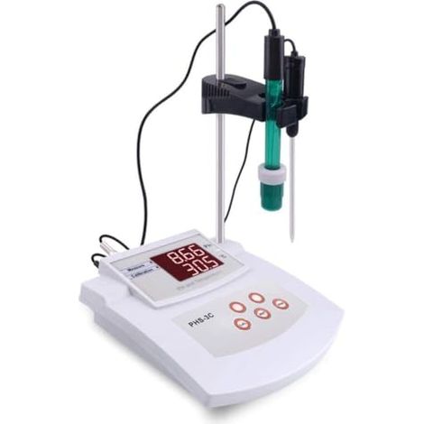 PH-mètre de laboratoire de bureau, Testeur d'acidité et d'alcalinité de pH de laboratoire, Ph-mètre de bureau à calibrage automatique 2 en 1, adapté à l'environnement, au laboratoire, à l'écologie (1/5)