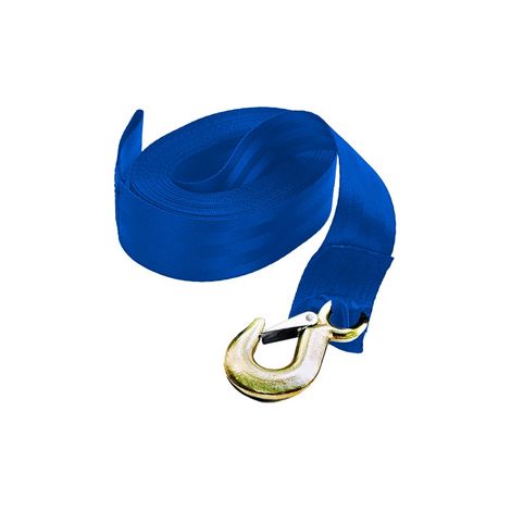 Corde de Remorquage pour Voiture, Sangle de Remorquage avec Crochet pour Bateau, Ligne de Treuil et Dépannage Extérieur, Équipement de Levage, Lot de 2, Bleu (1/5)