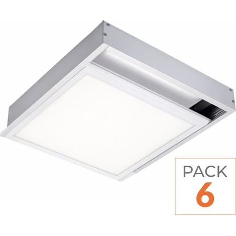 Pack de 6 - Kit Saillie BLANC pour Panneau LED 60x60 Slim - SILAMP