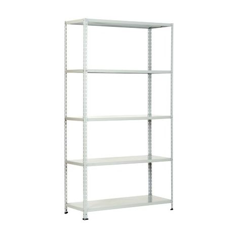 SCAFFALE KIT 5 RIPIANI ASTE INTERE PROMETAL - VERN GRIGIO CM 40X 90 H.CM 200- 1 kit