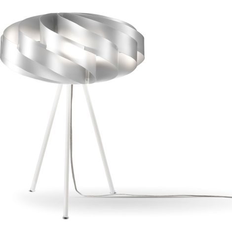 Lampada Da Scrivania-Ufficio Moderna Flat Polilux ® Argento E Metallo 1 Luce E27 (1/2)