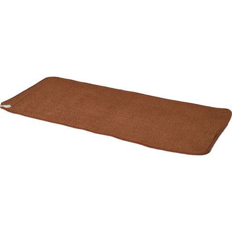 Plaid chauffant électrique fibre de carbone infrarouge lointain 9 réglages de température avec minuterie 12h marron (1/4)