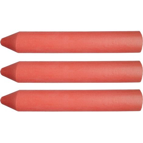 Tiza técnica roja, 13 x 85 mm, 3 unidades.