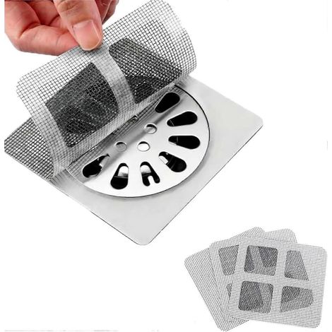 Autocollants jetables pour siphon de douche, nouveau couvercle jetable attrape-cheveux pour siphon de douche, autocollants de filtre pour siphon de sol de salle de bain, protecteur de siphon de douche (1/5)