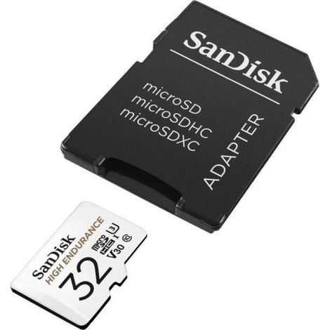 Carte microSDHC - SanDisk - 32 Go - 100 Mo/s lecture - 40 Mo/s écriture - U3 V30 (1/4)