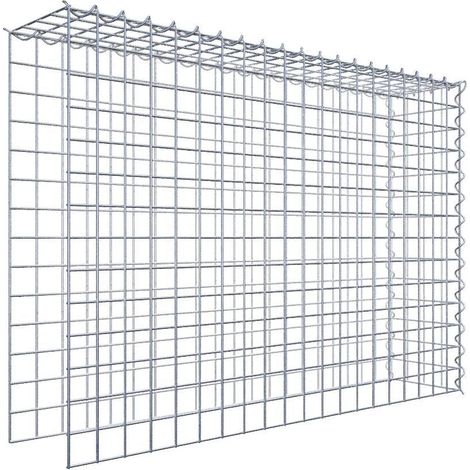 Gabiondeco - Gabion - Element de prolongation en hauteur et en longueur 100 cm x 70 cm x 20 cm (L x H x P). maille 5 x 5 cm. Spirale. Attention il manque deux grill... (1/5)