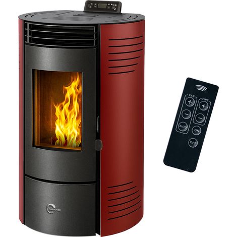 Stufa a pellet Azora 11,6 kW Bordeaux Sannover (1/3)