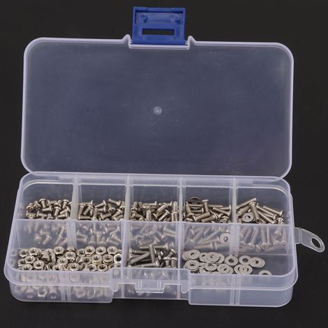 360 pièces Vis à tête cruciforme M2.5 Inox Boulons Écrous Rondelles Kit Assortiment (1/5)