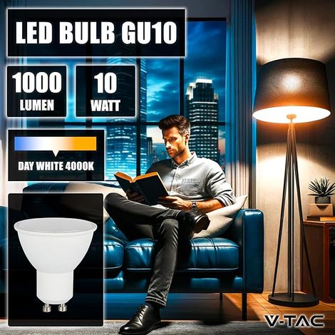 Ampoule haute luminosité GU10 - 9w (équivalent à 70W) - 1000 LUMENS - lampe LED GU10 pour une efficacité maximale et des économies d'énergie - blanc neutre 4000k (1/2)