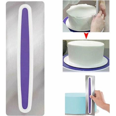 HONORNIC - Grattoir à Gâteau,Racloir à Fondant,Lisseur à Gâteau Crème au Beurre,Spatule de Décoration De Gâteau,pour glaçage,pâtisserie,mousse