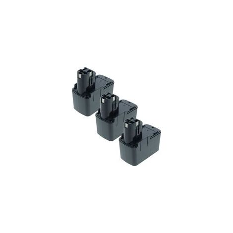 3x Batterie compatible avec Bosch GSR 12VSH-2, PSB 12VSP-2, PSR 120, PSR 12VES, GSR 12VPE-2 outil électrique (3000 mAh, NiMH, 12 V)
