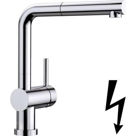 Blanco Linus S-F - Mitigeur d’évier avec douchette extractible, à basculer sous la fenêtre, chrome 514276 (1/5)