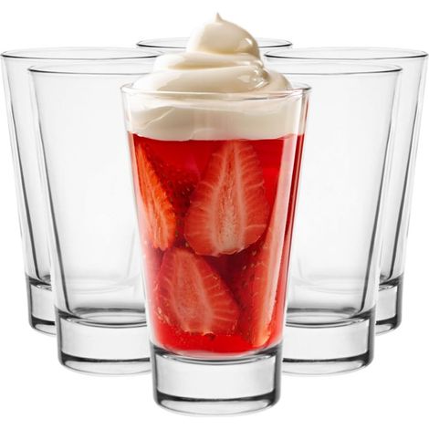 Coupes À Glace En Verre Transparent Coupes À Dessert Lot De 6 Lavables Au Lave-Vaisselle 300 ml (1/5)