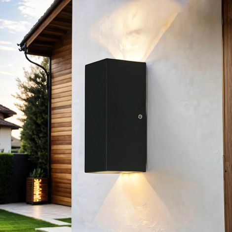 LED Wandleuchte Anthrazit außen IP44 Up Down Lampe (1/5)