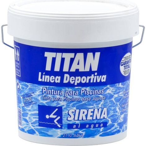 Wasserbasierte Poolfarbe Sirene Blau Matt 4l Titan 182371004
