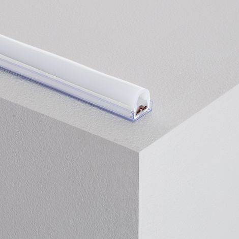 Perfil PVC 1m para Neón LED Monocolor Semicircular 180 Transparente