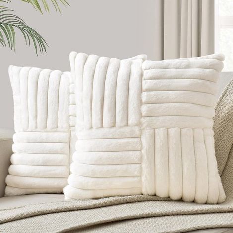 Funda de almohada de dos piezas con punto de cruz para cajón pequeño,funda de cojín para sofá de 45 x 45 cm (18 x 18 pulgadas),negra (1/5)