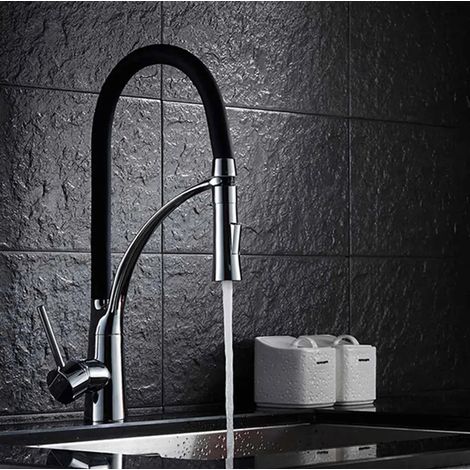 Rubinetto da cucina estensibile in acciaio inox con doccetta estraibile
