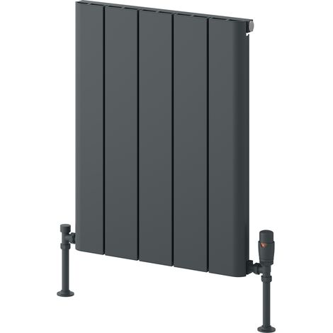 Reina Resia Horizontal Aluminium Radiator 600mm H x 470mm W - Anthracite