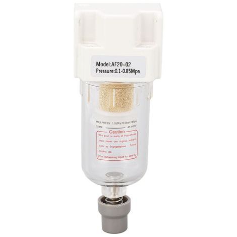 Filtre de conduite d'air G1/4 pouces, régulateur de pression, accessoire de tuyau de compresseur, fonction de vidange 0.1 à 0,85 mpa (1/5)