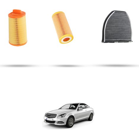 Kit tagliando 3 filtri compatibile con Mercedes Classe C (W204,C204,S204) C180 Kompressor 115kw Dal 2007 (1/5)